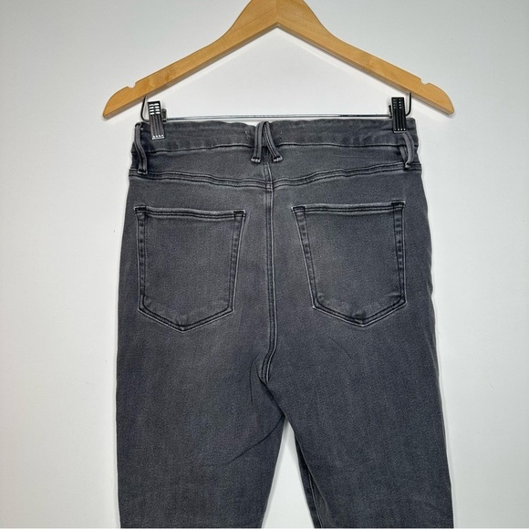 Good American Grey Good Waist Crop Raw Hem Skinny Jeans Size 29 - Picture 5 of 8